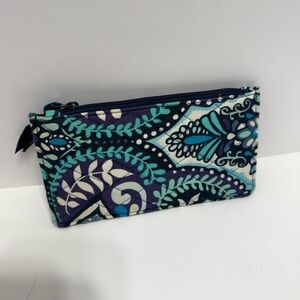 Vera Bradley RFID Tech Wallet ID Holder Blue Island Medallion, Organizer.